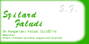 szilard faludi business card